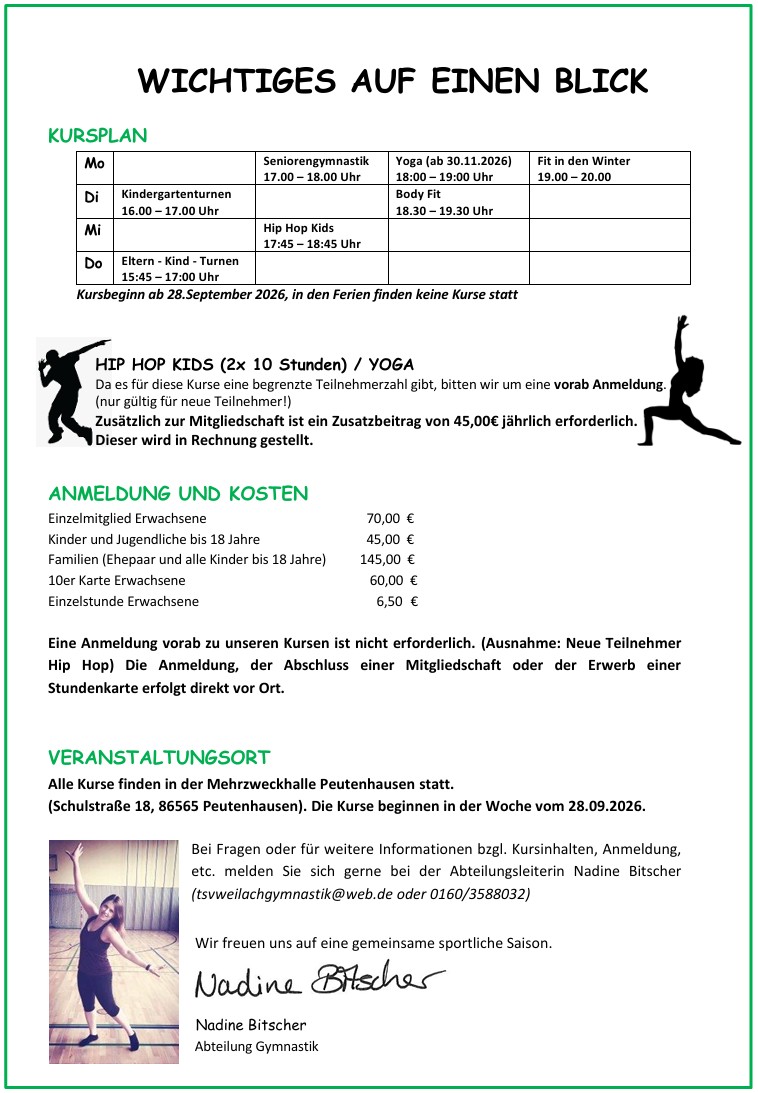 Sportkurse 2026/2027 Seite 2